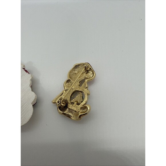 Lot of 3 Brooch Christmas Holiday Enamel Rhinestones Teddy Bear Snowman - Picture 7 of 7